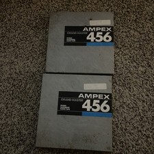 Ampex Grand Master 456 Studio Mastering Audio Tapes 1/2 In x 2500 Ft Set Of 2