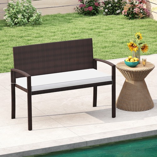 Patio rattan loveseat - rattan, wicker