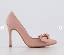 TED BAKER Hyana Moire Satin Bow Court Shoe Dusty Pink Size UK 4 EU 37 RRP £135