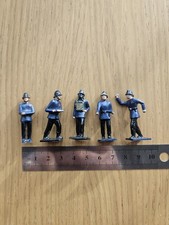 Dinky Toys larger scale fire station set figures x 5 Made in England (original)