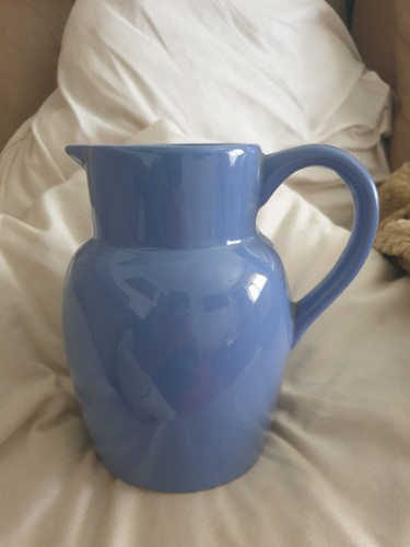 Vintage blue stoneware - vintage, pitcher