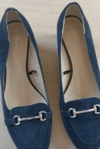 Soleflex navy leather - , silver