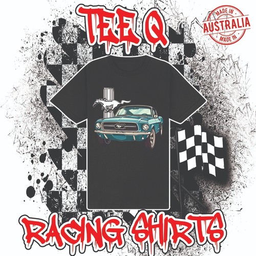Ford mustang black tee muscle - ford,