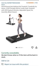 Home Fitness Code Walking Pad Model T1 Home Treadmill (In Box, Used Once)