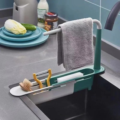 Telescopic kitchen sink caddy - telescopic,