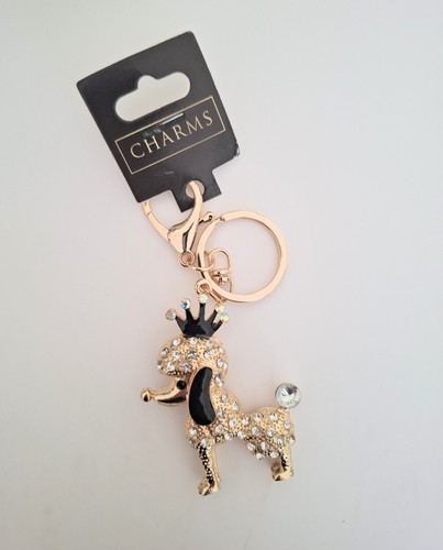 Poodle bag charm diamante - poodle,