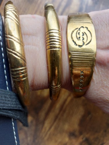 African metal bangles - metal, unisex