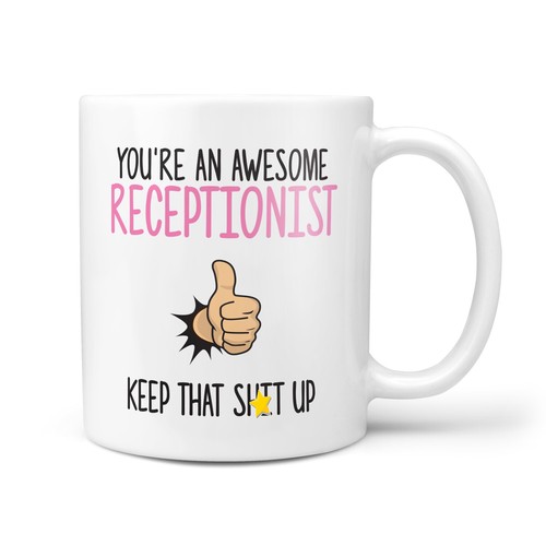 Awesome receptionist gift - awesome, mug