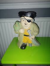 Large Heavy Cast Iron Door Stop Fun Pirate Long John Silver 12 Inch High 
