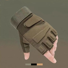 Tactical Military Gloves Mens Army SAS Combat Police Hunting Shooting Fingerless