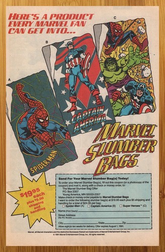 1991 marvel slumber - 1991,