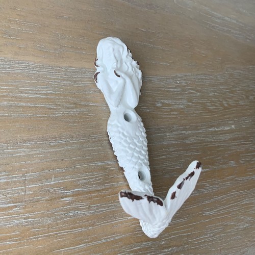 Metal white mermaid coat wall - mermaid,