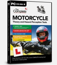 2025/2026 Complete Motorcycle Theory & Hazard Perception Tests PC DVD Motorbike