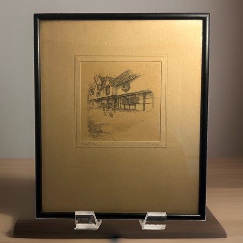 The bell pencil signed etching - signed,