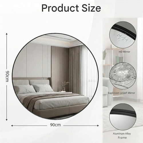 Round wall mirror large - round,