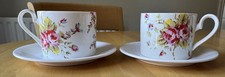 Cath Kidston Pair of Floral Chintz Cups And Saucers Queen’s Fine Bone China