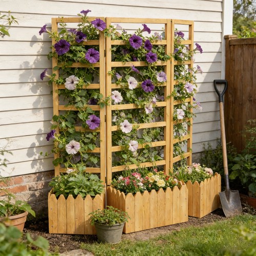 Foldable planter box with - foldable,