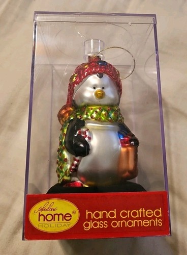 Penguin hand blown - glass, vtg