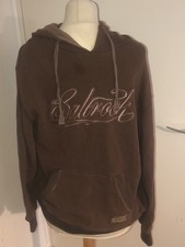Men’s Salt rock Distressed Logo Thick Brown Hoodie. Size L Large.  A6