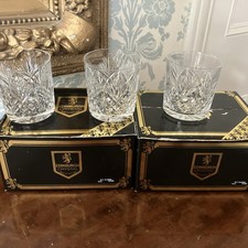 3 EDINBURGH CRYSTAL IONA DESIGN O.F. TUMBER 81060 BOXED