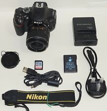 Nikon D5100 DSLR Camera 18-55mm G VR II Lens 16GB Memory card