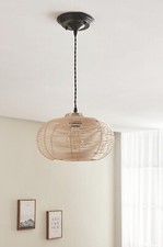 Natural Rattan Ceiling Pendant Doughnut Light Shade Lampshade