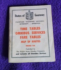 STATES OF GUERNSEY TRANSPORT BUS COACH TIMETABLE OMNIBUS ROUTES MAP