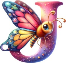 Cartoon Butterfly Alphabet