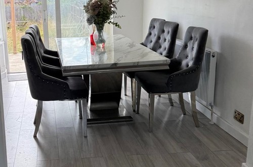 Granite top dining table white - top,