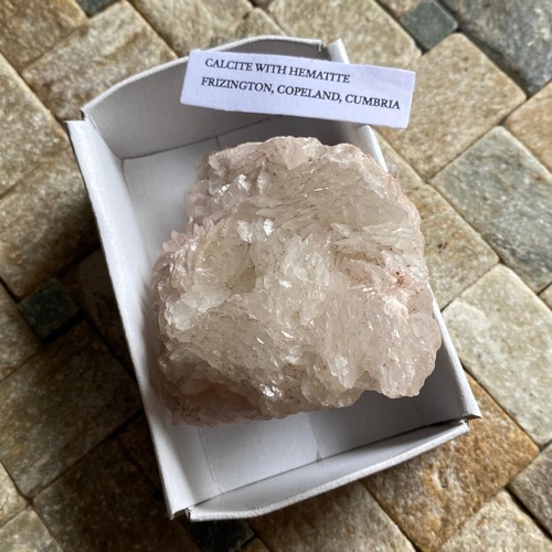 Calcite with hematite - with,