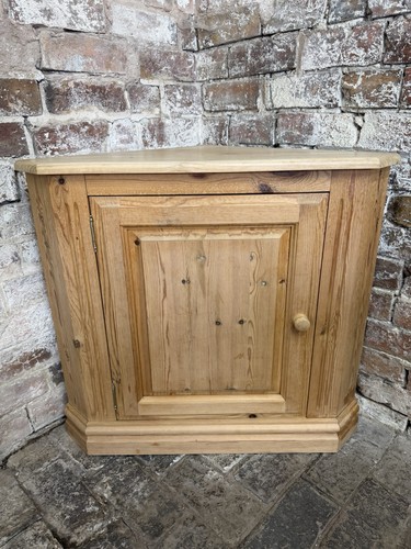 Pine corner cupboard - pine,