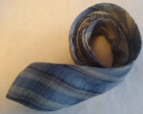 1990s bhs wool tie grey - 1990s, grey/blue