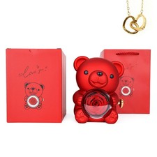 Teddy Bear with Forever Rose &