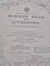 Admiralty Nautical Chart 1826 Burrow Head to Liverpool Sept 1978 Hydrographic
