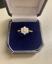 Antique Diamond Cluster Daisy 18ct Gold Ring