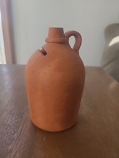 NICE ANTIQUE REDWARE JUG BANK