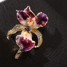 Iris Flower Brooch Sparkling