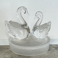 Glass ornament swan couple - swan,