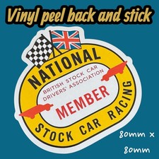 Stock car  racing National vinyl sticker rally race stadium member uk banger uk