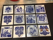 Vintage Set of 12 Delft Blue