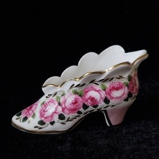 Charming Miniature Coalport Shoe By Compton & Woodhouse "Roses"
