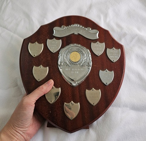 Wooden trophy shield - wooden,