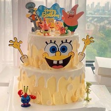 9pc Sponge Bob Theme Cake