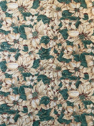 Cream poinsettias burgundy - cream,