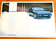 PORSCHE 924S 924 S 1980s - FRAMEABLE COLLECTIBLE ORIGINAL CLASSIC CAR ADVERT
