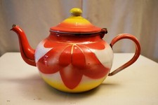 Vintage Mini Enamel Tea Kettle
