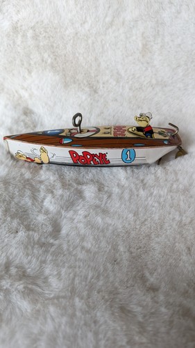 Popeye tin speedboat - speedboat,