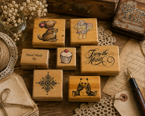 Vintage rubber craft - vintage, stamps