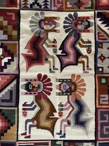 Vintage peruvian wool floor - peruvian,