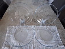 Set four pyrex clear glass - ,